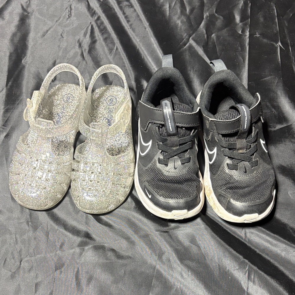 Black and White Kids Sneakers and sandals